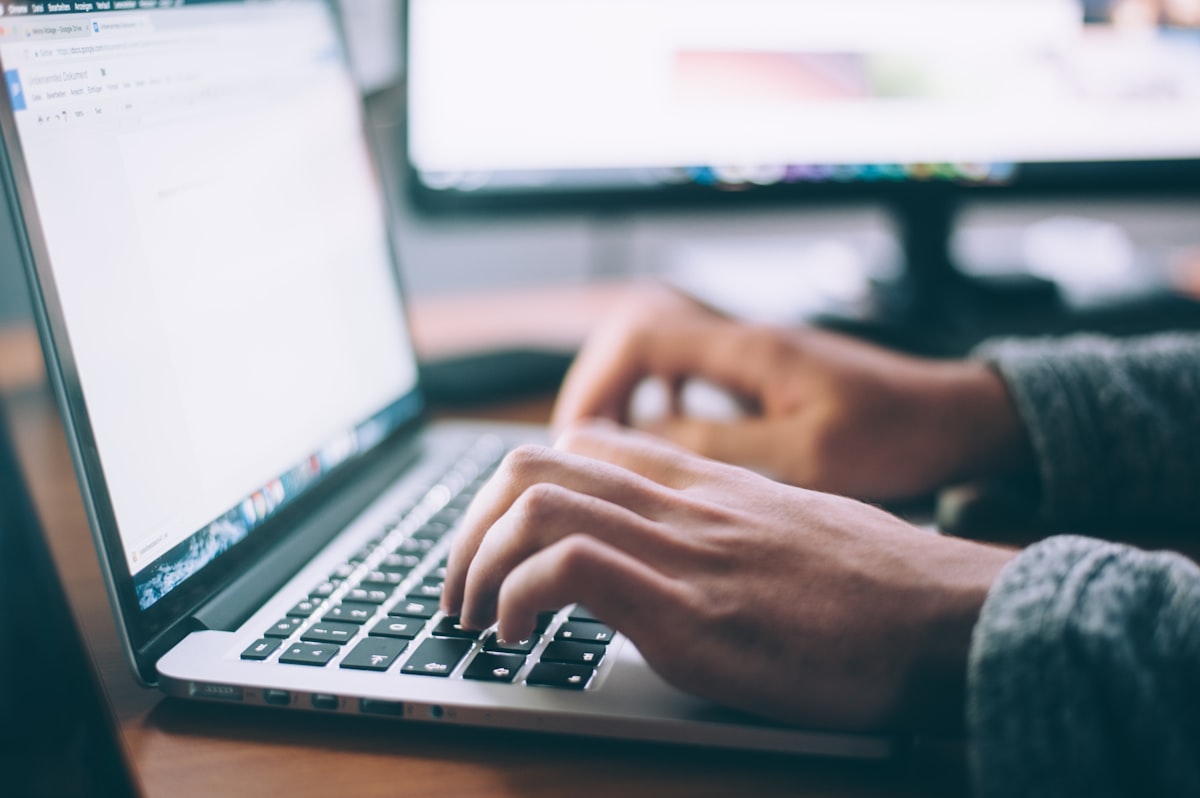Property manager using RentOS on a laptop