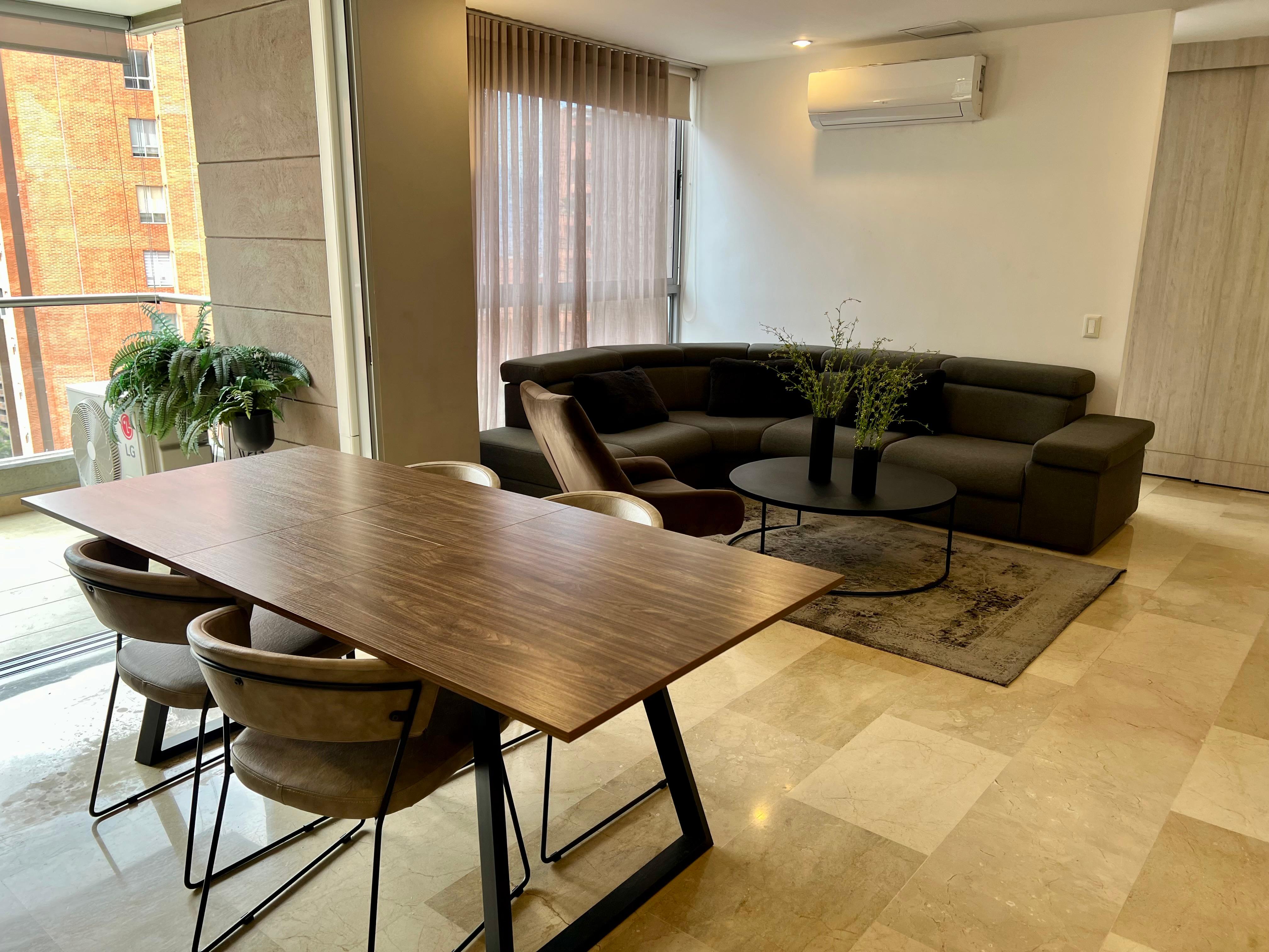 Sophisticated Rooftop Apartment With Terrace Workspace In El Poblado, Medellin