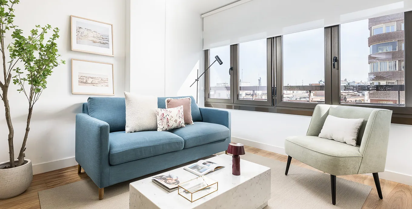 Contemporary Distinctive Flat (66m2) - Roomy 1br With Home Office Setup In Madrid