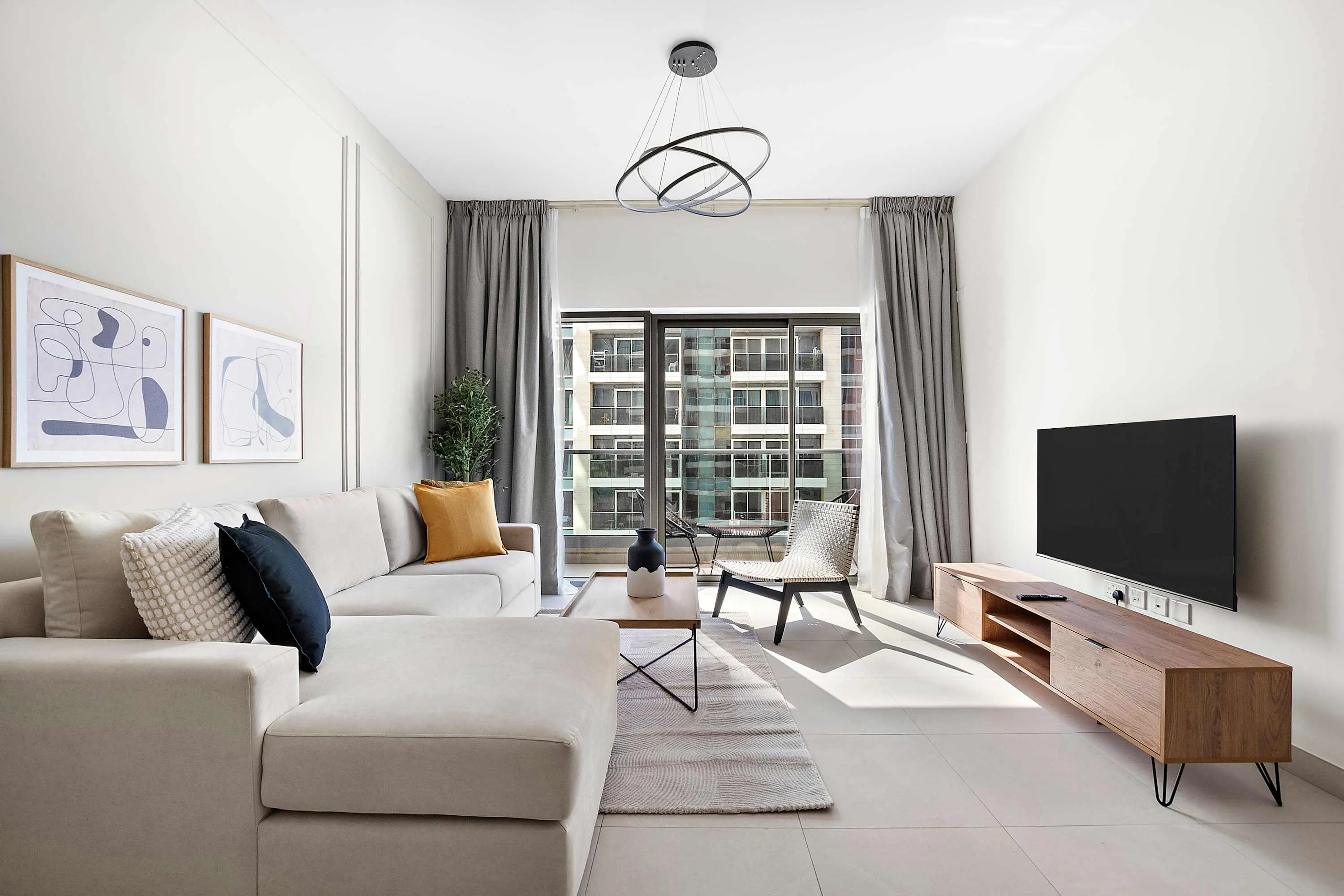 Elegant 2-bed Flat With Dedicated Home Office In Najmat, Abu Dhabi