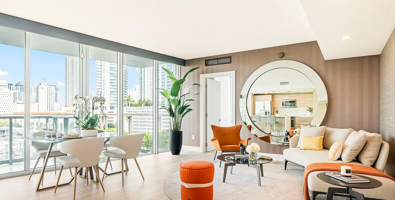 Curated Miami Flat With Efficient Layout And Dedicated Workspace For Remote Work