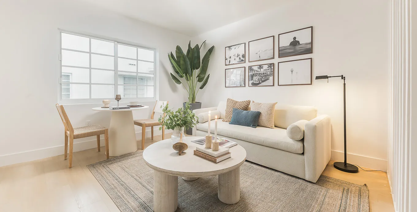 Designer Miami Apartment With Dedicated Workspace In Intimate Setting, For Remote Work