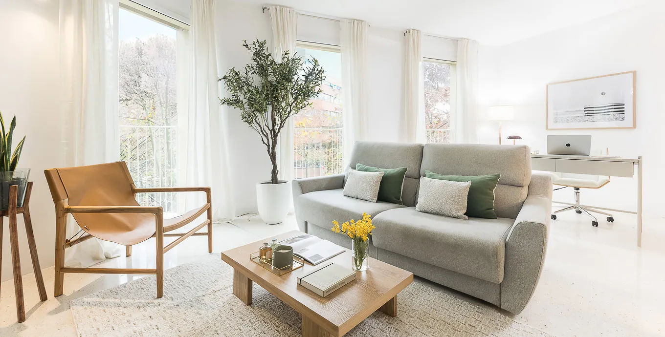 Airy 63 M2 Modern Flat With Home Office, 1br In Barcelona