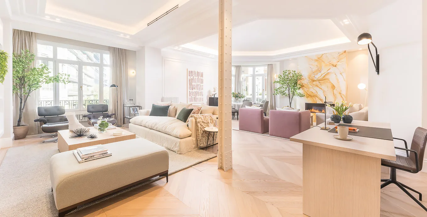 Chic 300m2 Madrid Penthouse With Bright Home Office And Panoramic City Views