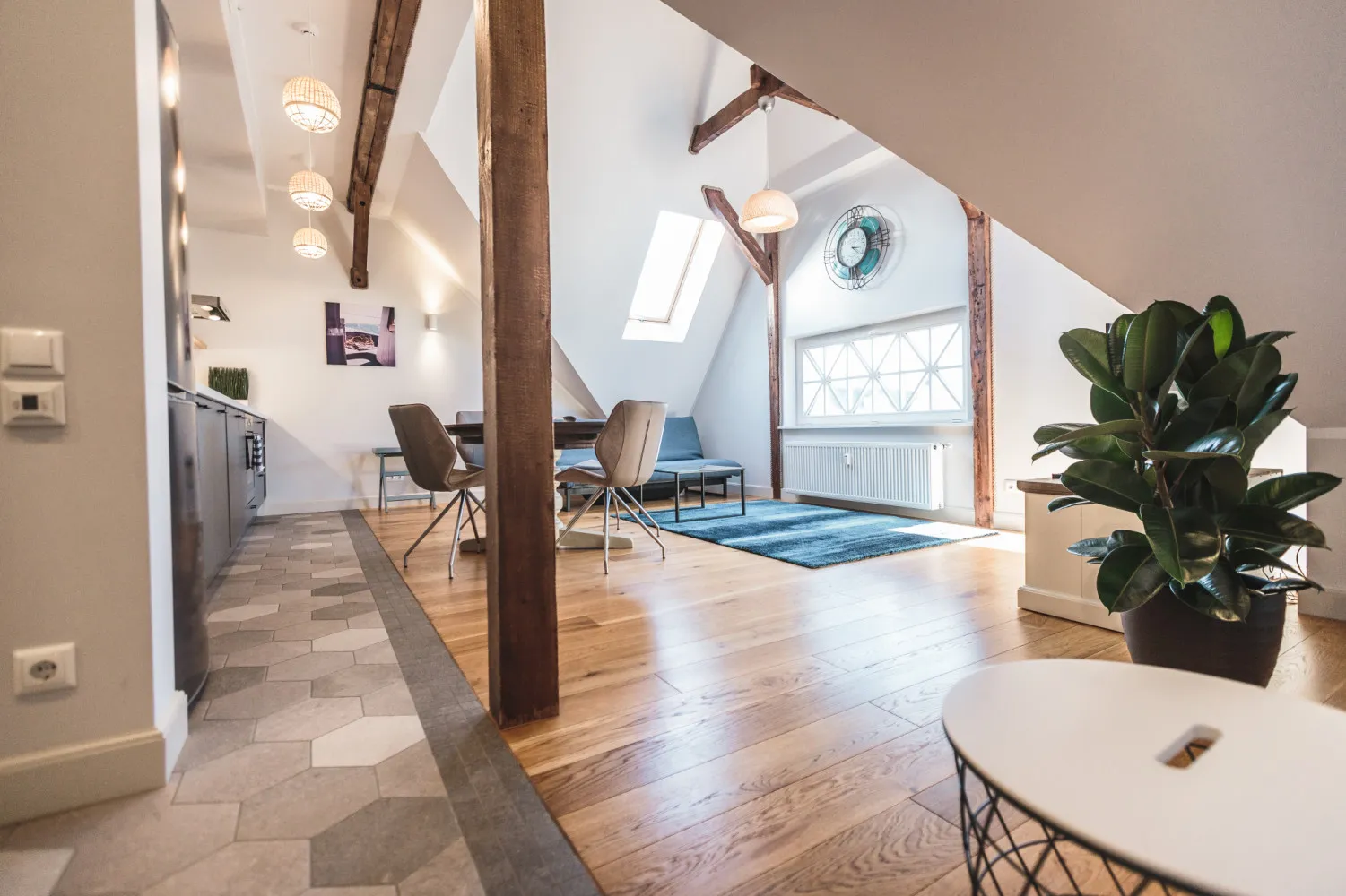 Loft One-Bedroom Apartment In Riga With A Dedicated Workspace