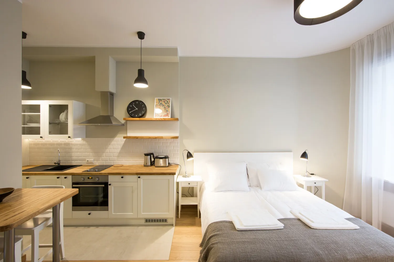 Sleek Open-plan Studio Flat In Riga - Compact Living With Work-from-home Setup #2
