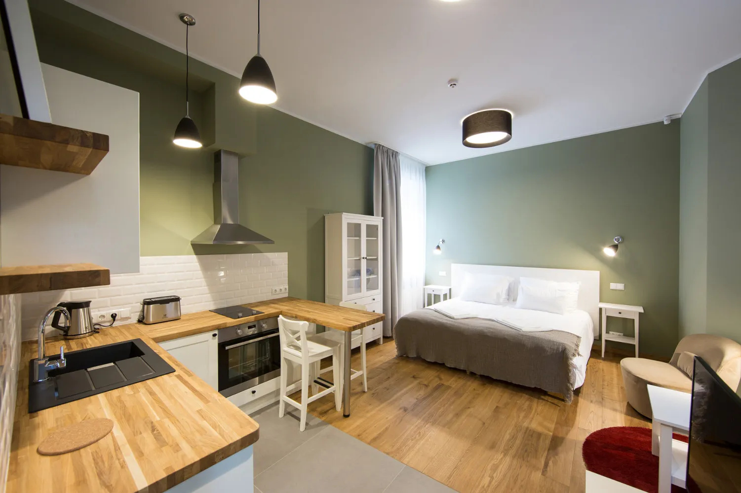 Sleek Open-plan Studio Flat In Riga - Compact Living With Work-from-home Setup #4