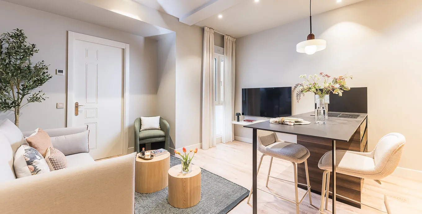 Modern 42m2 Flat With Dedicated Home Office In Madrid Central