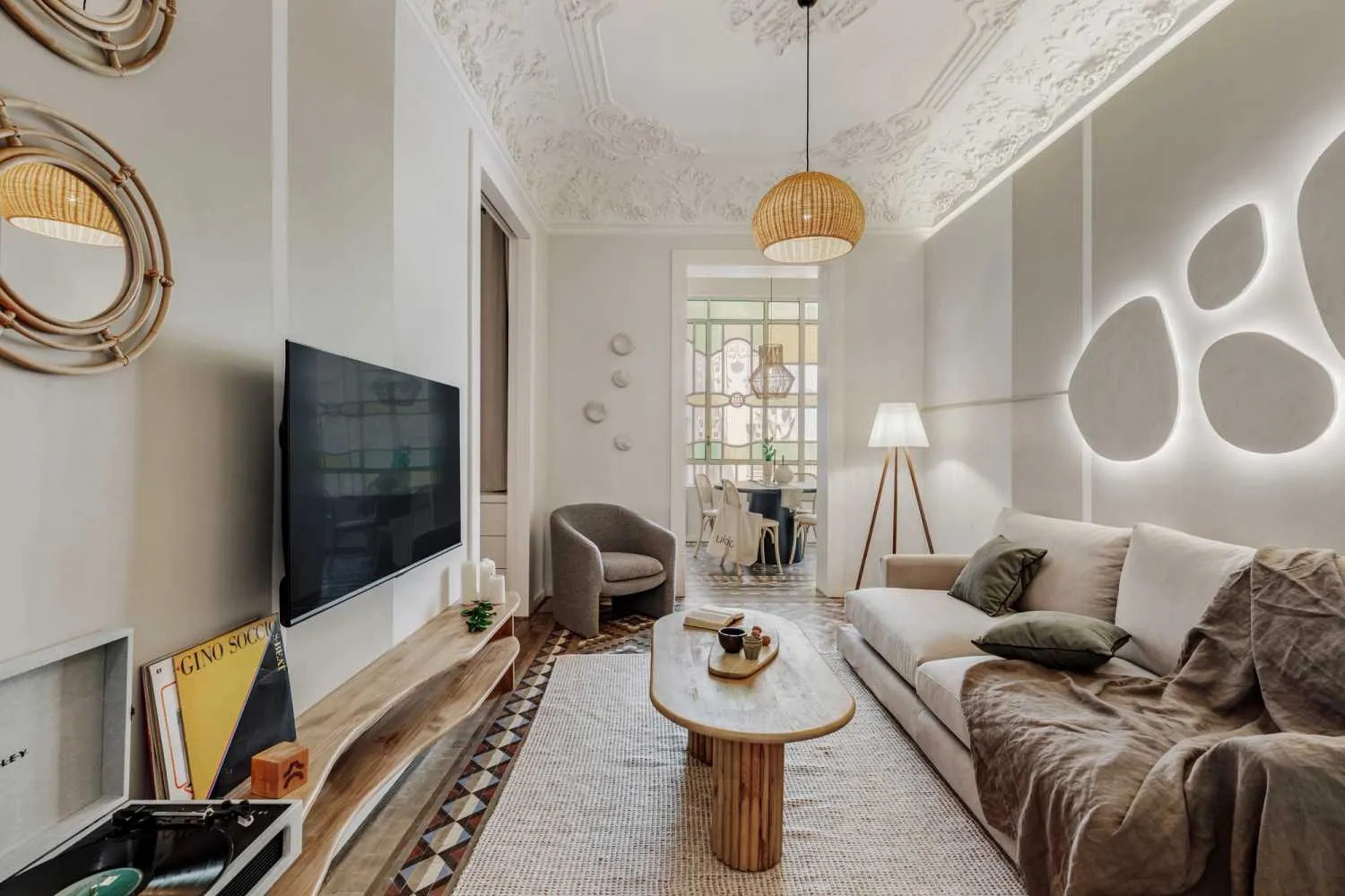 Refined Barcelona Flat With Dual Monitors & Podcast-ready Setup For Remote Work #3