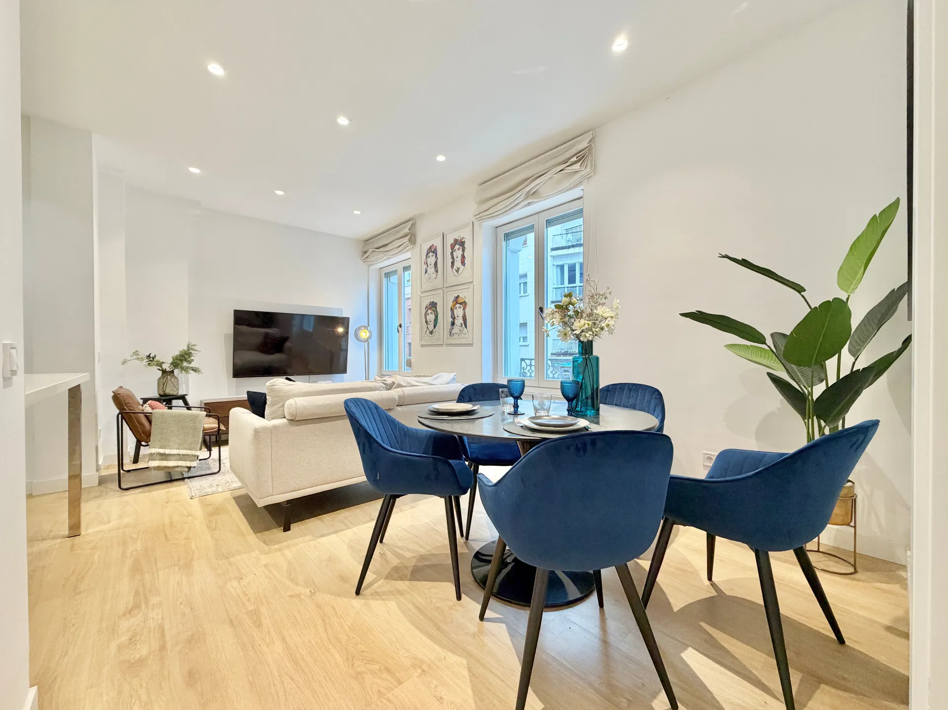 Madrid Executive Flat - Airy 100m2, Ultra-fast Wifi & Full Kitchen For Remote Work