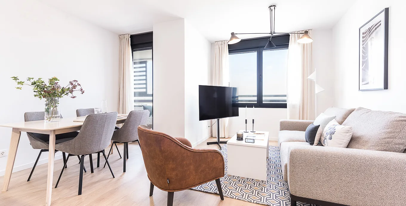 Impressive 2-br Madrid Flat, 60 Sqm - Comfortable Layout  Dedicated Home Office  Remote Workers...
